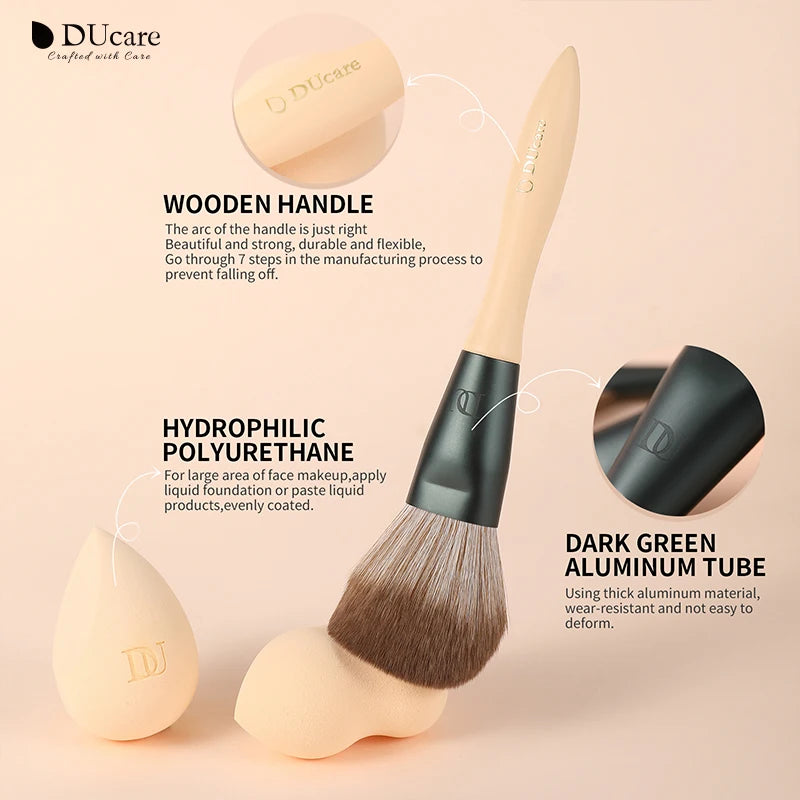 DUcare Makeup Set: 14 Brushes & 3 Sponges