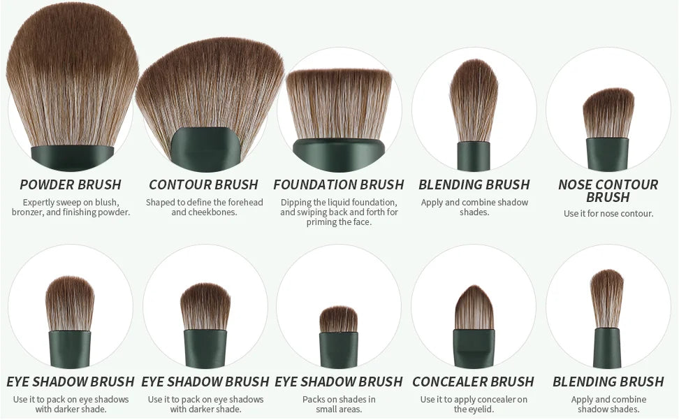 DUcare Makeup Set: 14 Brushes & 3 Sponges