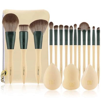 DUcare Makeup Set: 14 Brushes & 3 Sponges