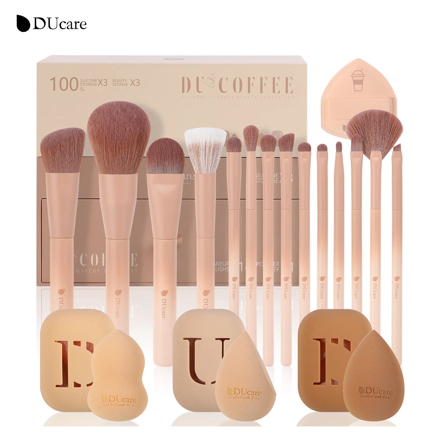 DUcare Coffee Brush Set: 14PCS Brush 3PCS Sponge