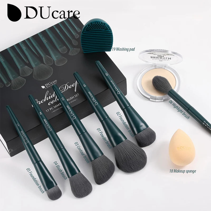 DUcare 17pc Makeup Brushes Set & Sponge